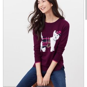 MIRANDA KNITTED INTARSIA CREW NECK SWEATER